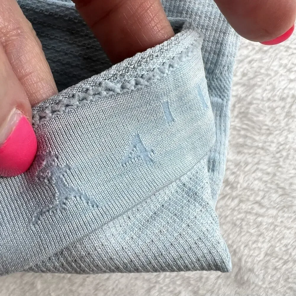 Lululemon 4 Run Swiftly Tech Long Sleeve Aquamarine Seamless Thumbholes Athletic